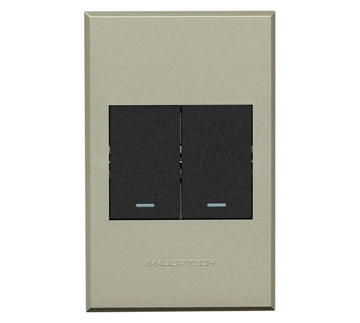 Veti 3 Series 2 Lever 1 Way Switch - Graphite/Titanium (100 x 50mm)