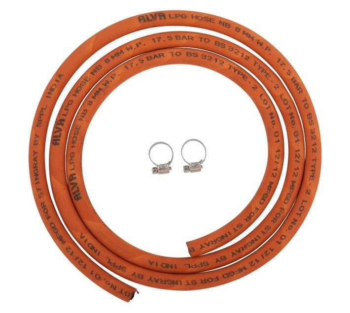 Alva Reinforced Rubber Gas Hose - Orange (2 000mm)