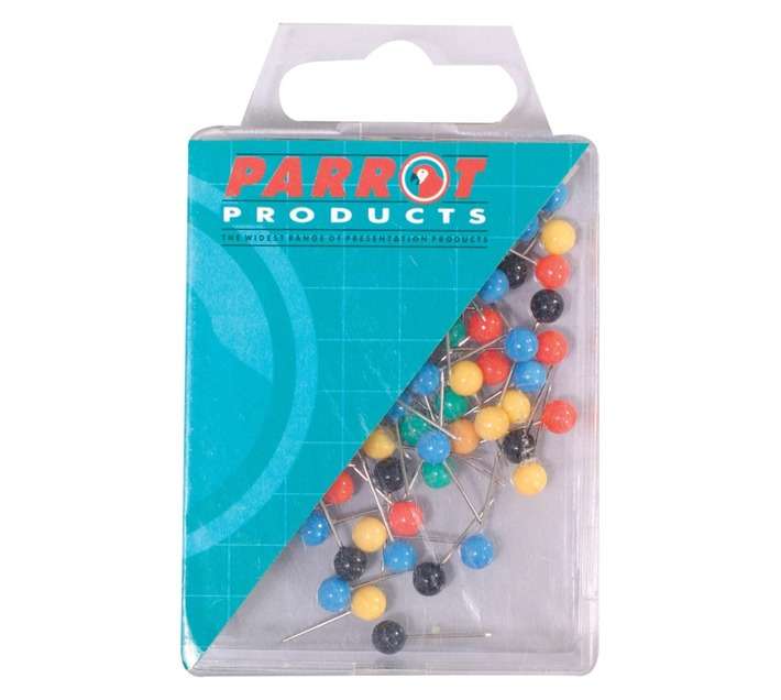 Parrot Products BA3005 100 x Map Pins - Assorted