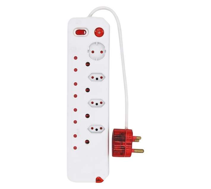 Electricmate 8 Way High Surge Multi-plug - White