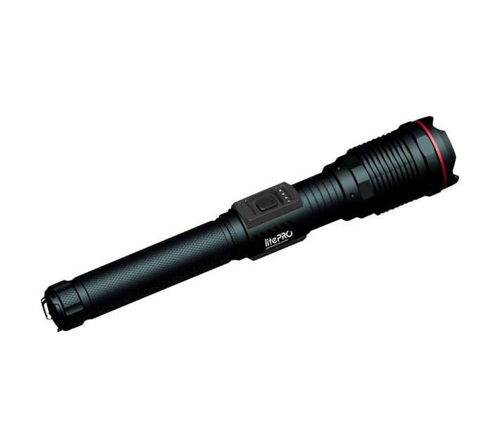 Litepro LP015 Defender High Powered Rechargeable LED Spotlight - Black (80W)