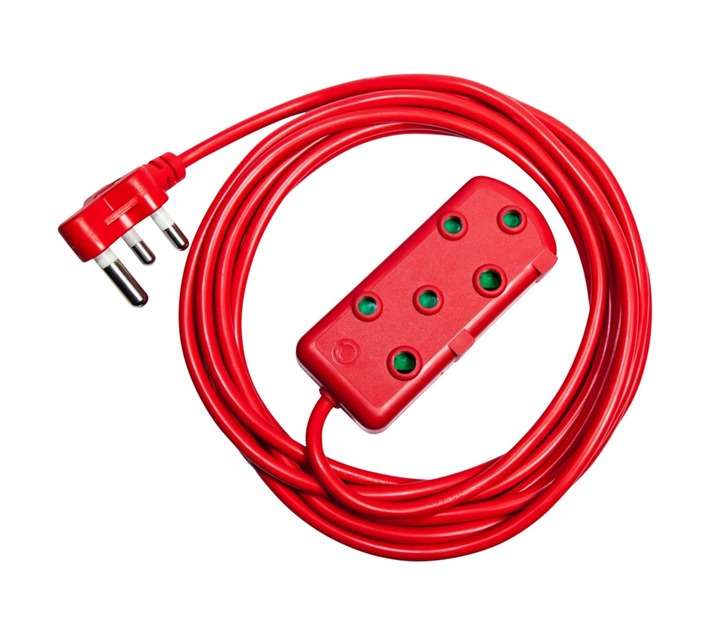 Electro Worx Extension Lead - Red (5000mm)