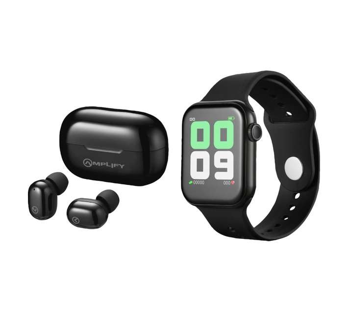 Amplify Fitness Watch and Ear Pods - Black