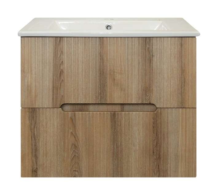 Lusso Wall Mount Moderno Vanity Cabinet - Oak (600mm)