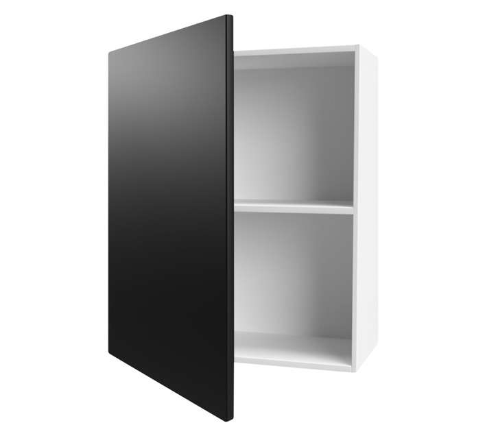 Home and Kitchen Gloss Top Cabinet Unit - Black (600 x 300 x 720mm)
