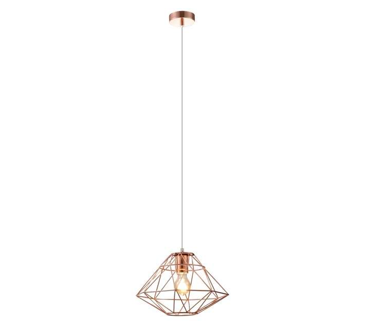 Radiant Diamond Shape Pendant - Copper