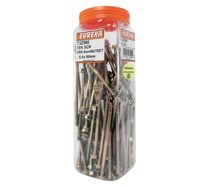 Eureka 5.5 x 90mm Tek Screw Hex coarse (Q100)