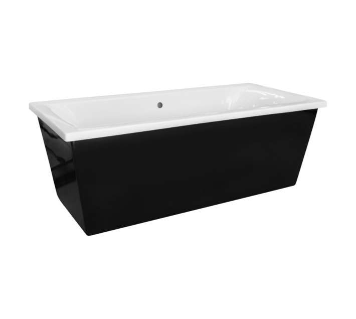 Ceramic Industries Melissa Seamless Freestanding Bath - Black/White (1700 x 795 x 610mm)