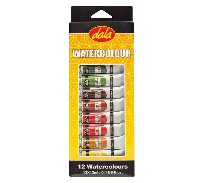 Dala Paint Kit 12 Water Colours - Assorted (12ml)