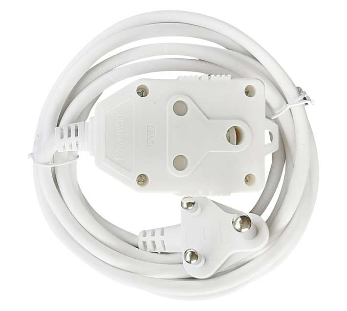 16A Double Janus Extension Lead - White (3000mm)