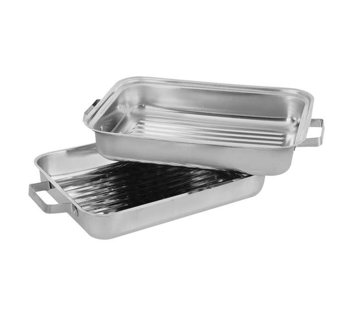 Chefs Kitchen 1443216 Double Roaster - Stainless Steel (90 x 265 x 370mm)