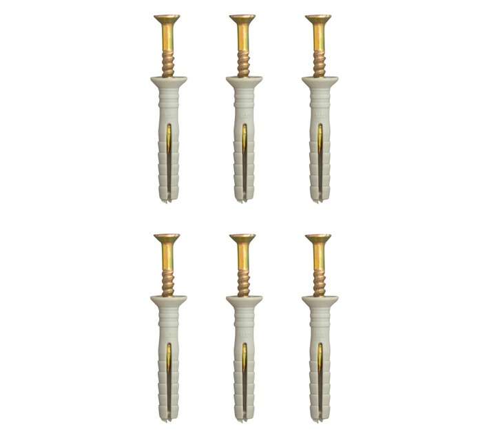 Eureka 6T10 5 x 30mm Nail In Nylon Countersunk (6 Pack)