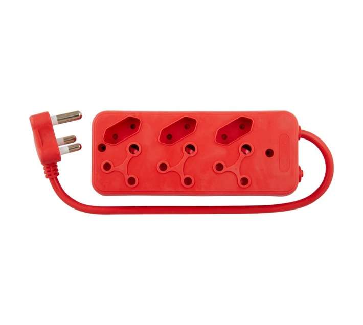 Powerworx Multi-plug 6Way - Red