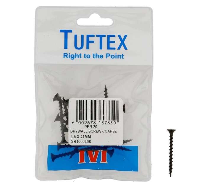 Tuftex 20 x Drywall Screws (3.5 x 41mm)