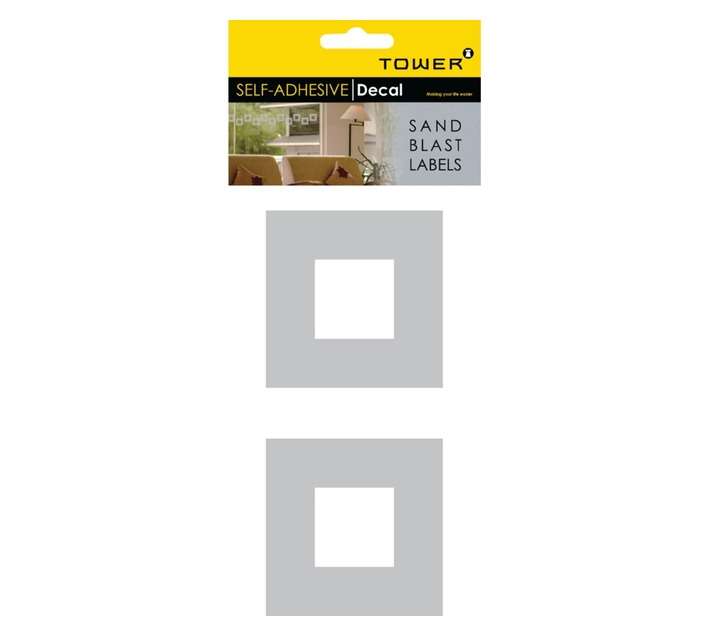 Tower Squares Window Decal - Grey/White (150 x 0.1 x 150mm)