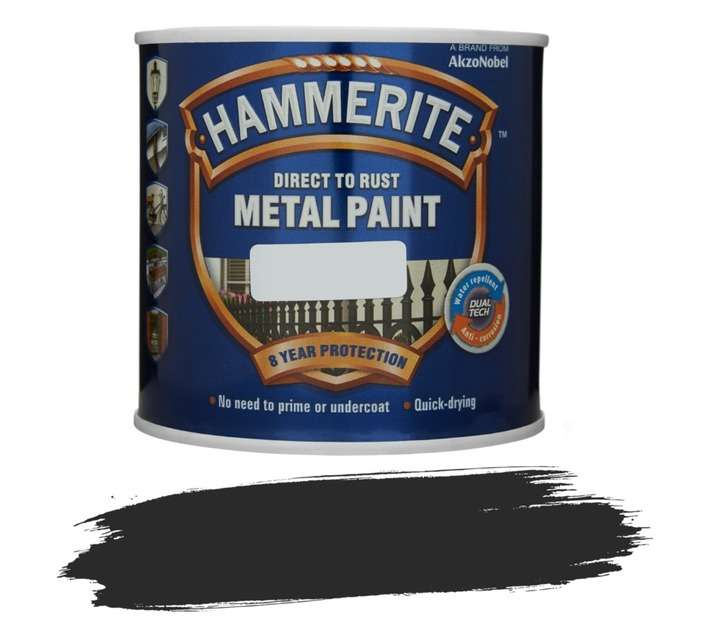 Hammerite Metal Paint - Smooth Black (500ml)