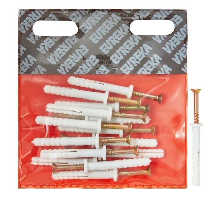 Eureka 6Q60 6 x 45mm Nail In Rimmed - White (15 Pack)