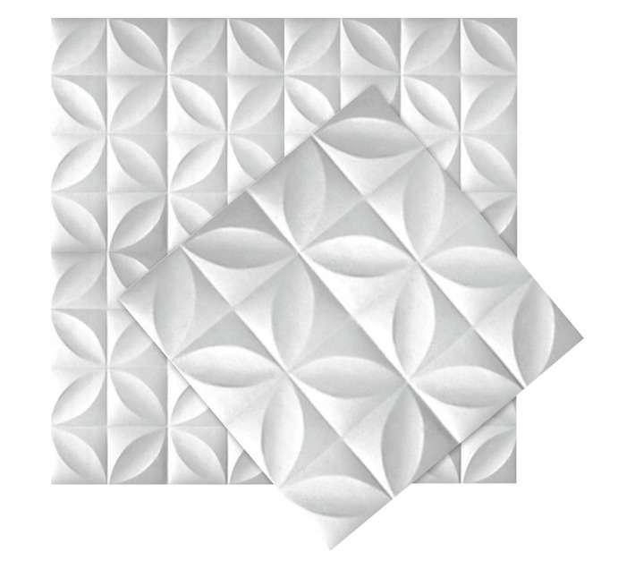Upper Edge Polystyrene Ceiling Tile - Natural Flower (500 x 500mm)
