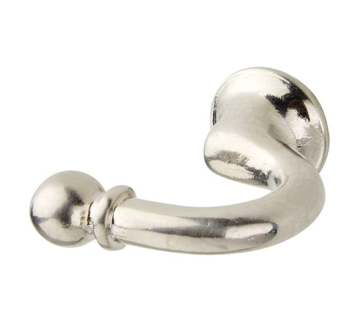 Single Hook Holdback - Brushed Silver
