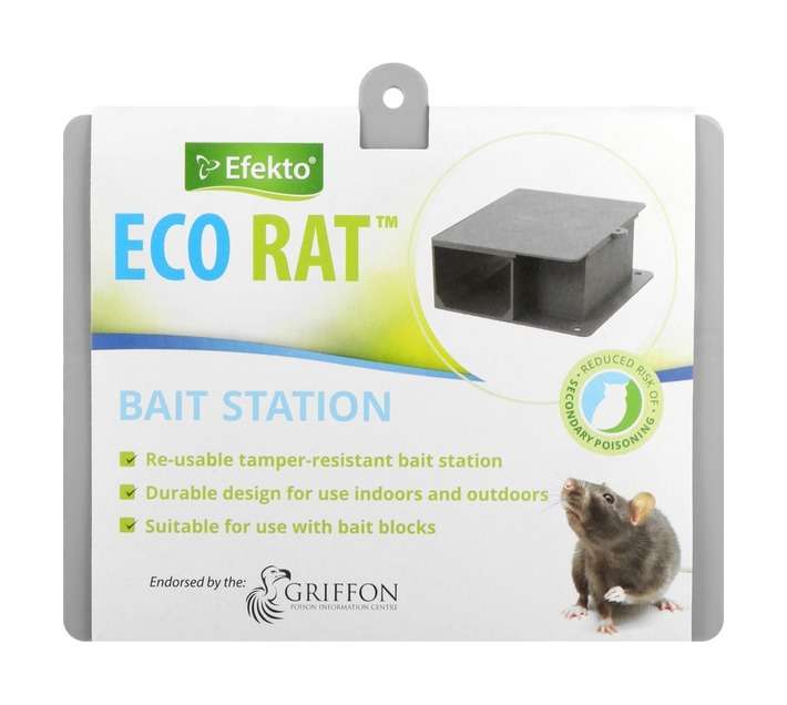 Efekto 35009 Eco Rat Bait Station - Black (164 x 63 x 135mm)