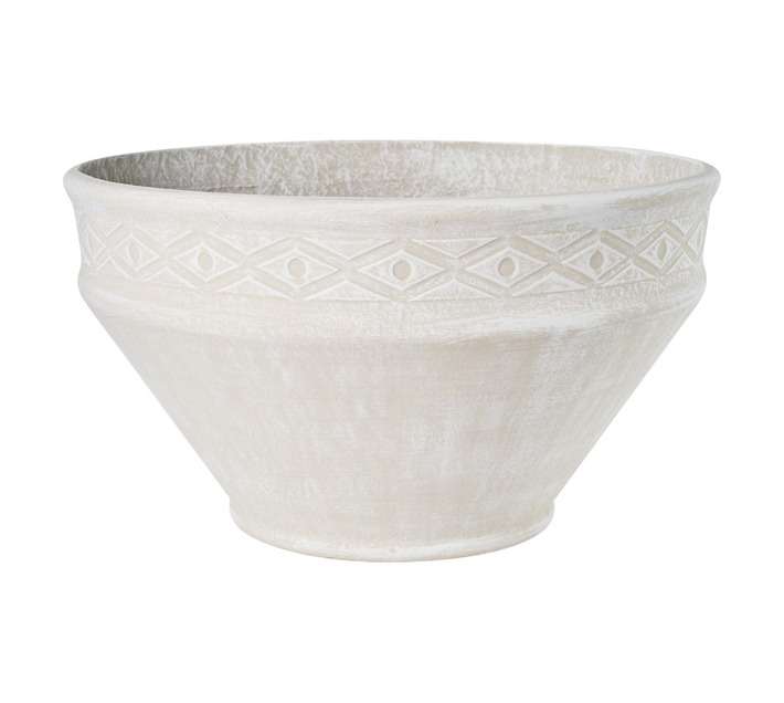 The Pot Story Large Swazi Pot - Brown/White (640 x 370mm)