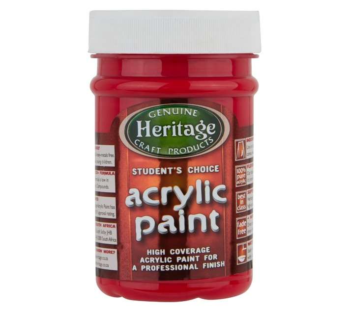 Students Choice Acrylic Paint - True Red (250ml)