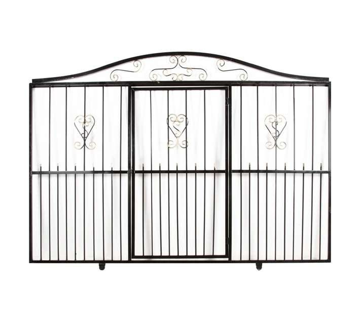 Awesome Steel London Slinding Gate with Built in Entrance - Black London (1800 x 3000mm)