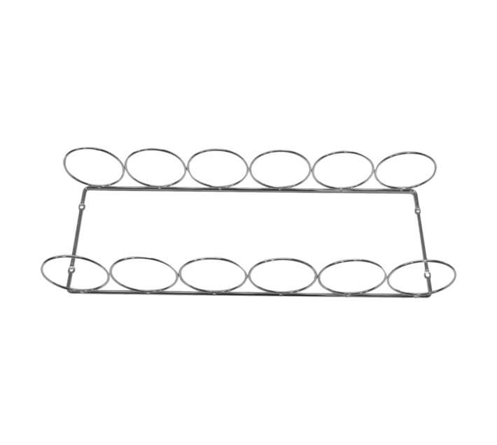 Home and Kitchen 6 Bottle Wine Rack - Chrome (660 x 180 x 86mm)