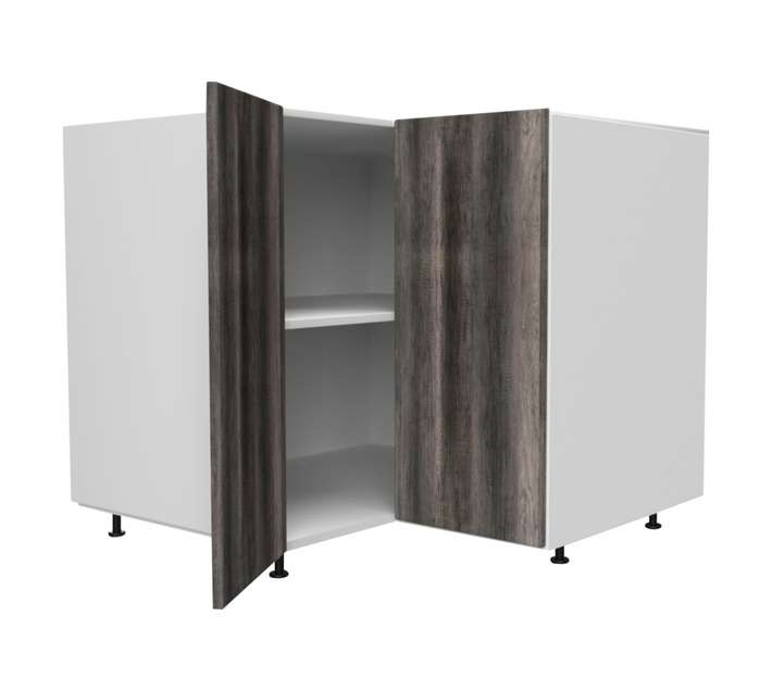 Home and Kitchen Base Unit Wrap Corner Cabinet - Monument Oak (900mm)