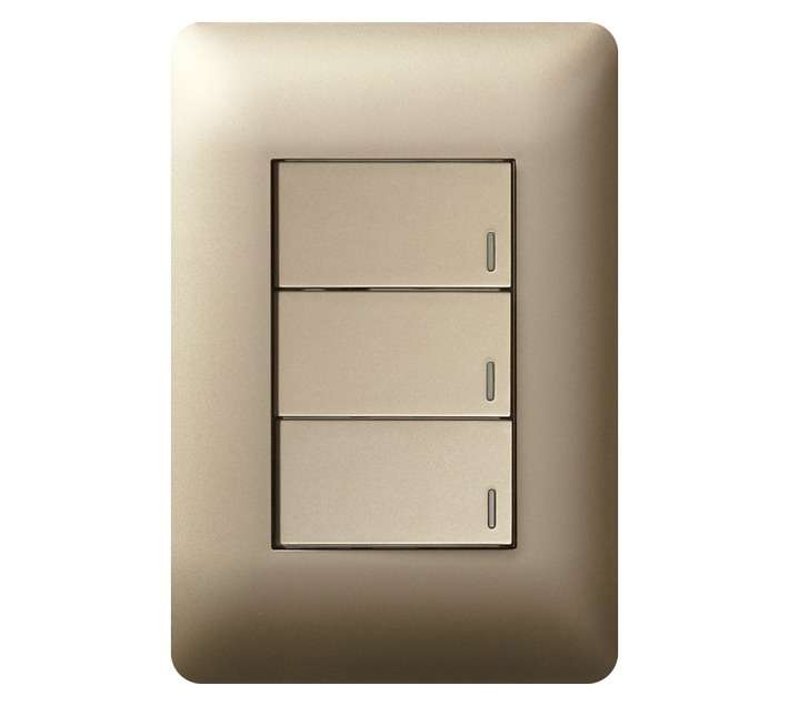 Ysalis 3-Lever 2-Way 4x2 Switches - Champagne