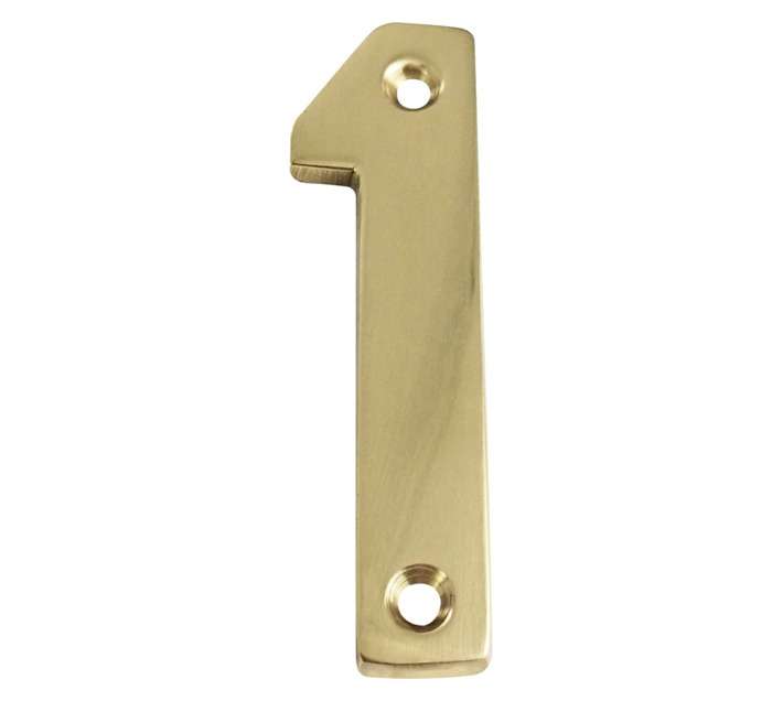 Euro Brass Numeral 1 - Brass (75mm)