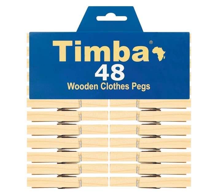 Timba 48 x Wooden Pegs