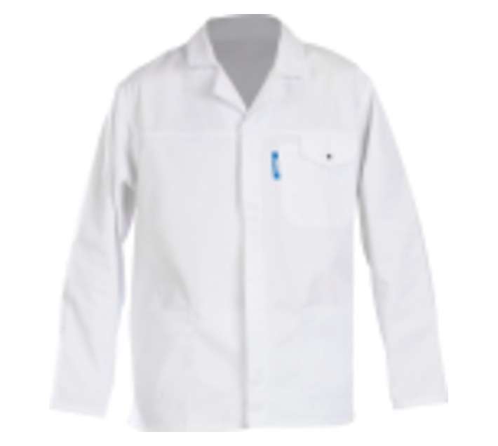 Beck Poly Cotton Long Sleeve Dust Coat - White (Size 44)