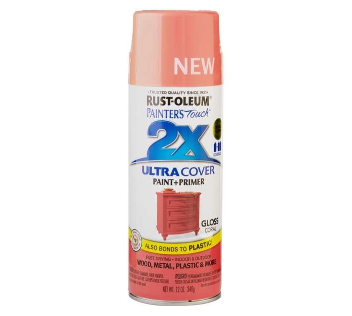 Rust-Oleum Spray Paint Touch 2X Ultra Cover - Gloss Coral (340g)