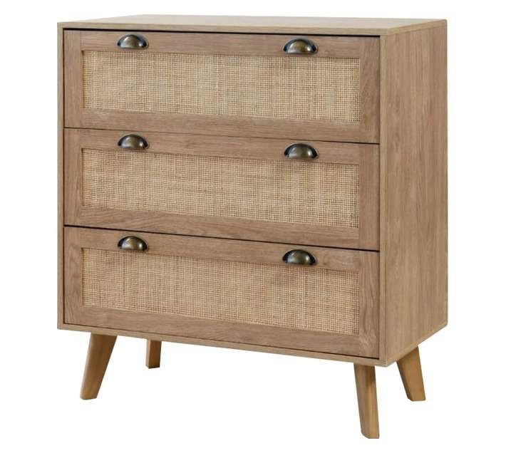 Home and Kitchen Rattan Chest Drawer - Natural (800 x 400 x 900mm)