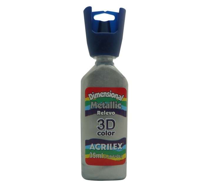 Acrilex ADMSI Dimensional 3D Metallic Paint - Silver (35ml)