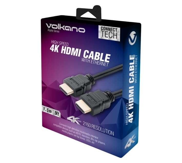 Volkano 4K HDMI Cable - Black (1500mm)
