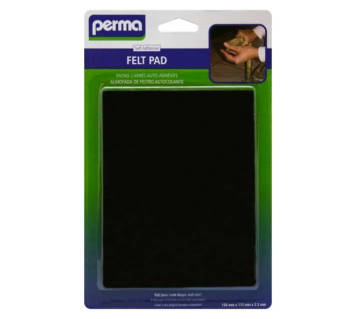 Perma Rectangle Felt Pad - Black (150 x 115 x 2.5mm)