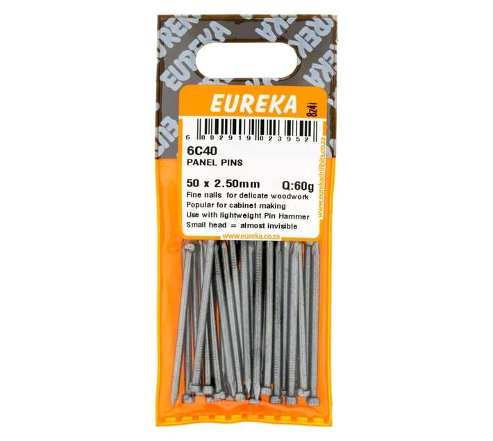 Eureka Panel Pins (50 x 2.5mm)