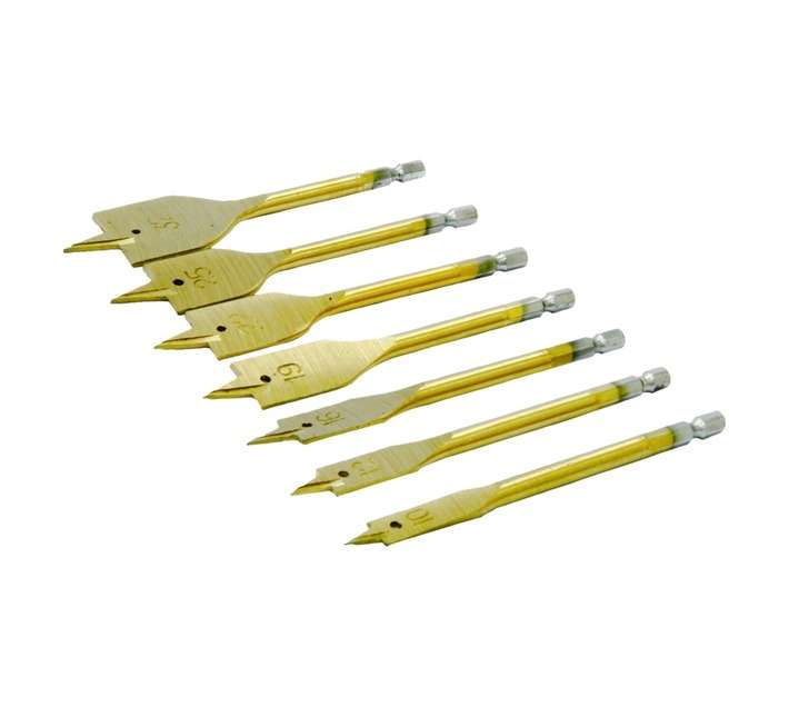 Rolson 7 Piece Flat Wood Bit Set