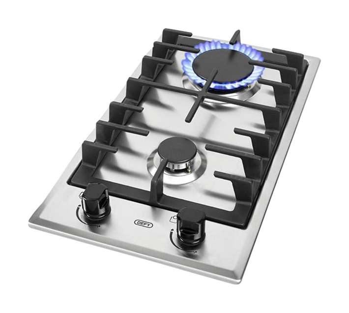 Defy 2 Burner Gas Hob Stainless Steel