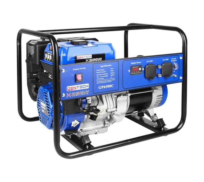 Gentech 5.5kVA Recoil Start Petrol Generator - Blue/Black