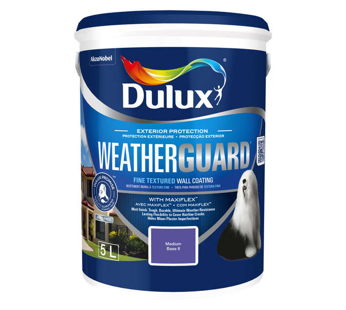 Dulux Weatherguard Fine Textured Medium Base 8 (5L)