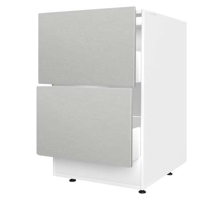 Home and Kitchen Base Unit Melamine Pot Cabinet - Stone Grey (600mm)