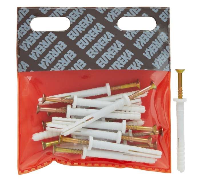 Eureka 6M40 6 x 55mm Nail In Rimmed - White (15 Pack)