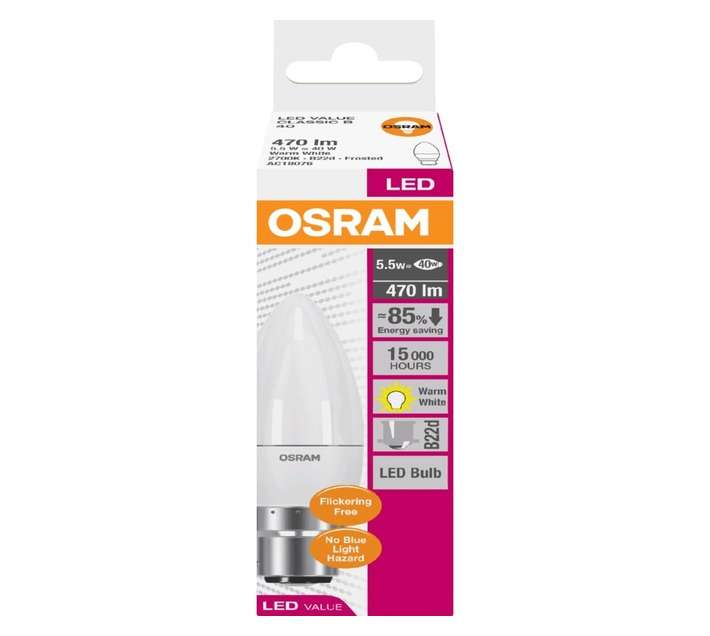Osram LED Candle BC - Warm White (5.5w)