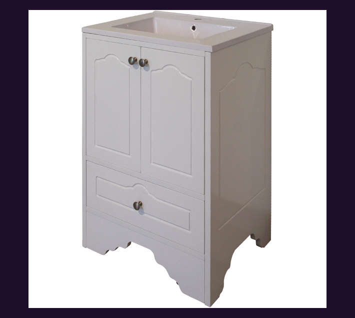 Lusso Victoria Vanity 2 Door Cabinet - White (600mm)