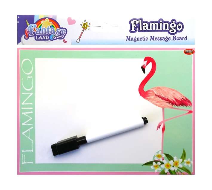 Crazy Crafts Fantasy Land Flamingo Magnetic Message Board