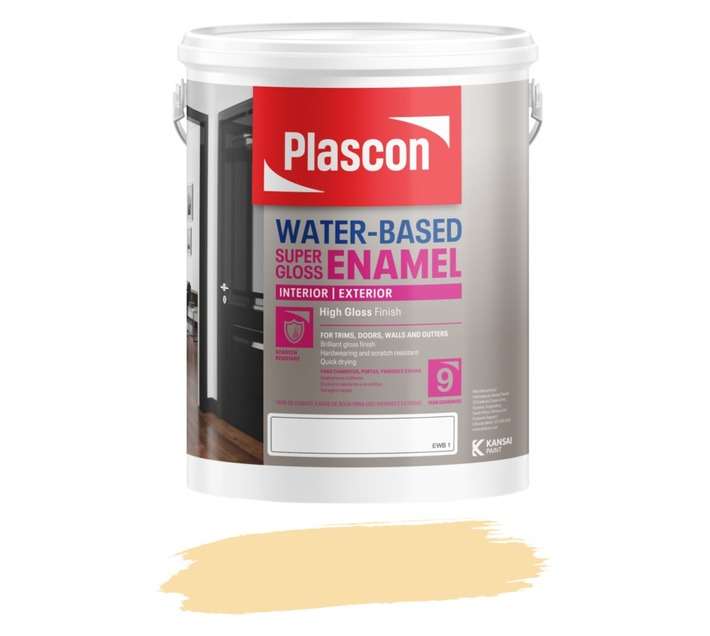 Plascon Water Based Super Gloss Enamel - Cream (5L)