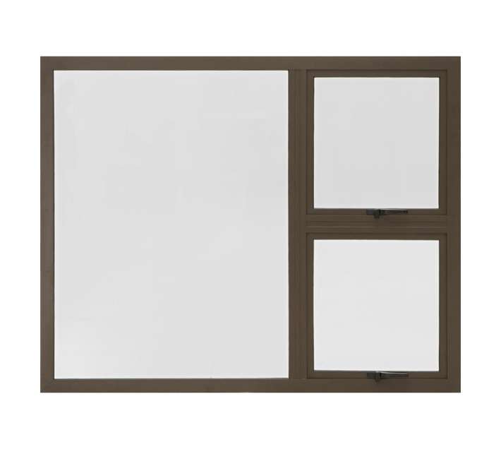 Prestige Top Hung 2v Aluminium Window - Bronze (1500 x 1200mm)